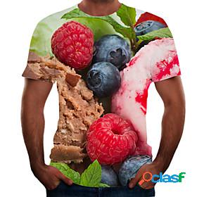 Mens T shirt 3D 3D Print Crew Neck Casual Daily Short Sleeve