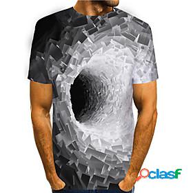 Mens T shirt Graphic 3D 3D Print Round Neck Daily Holiday
