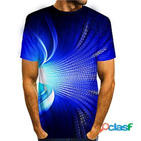 Mens T shirt Graphic 3D 3D Print Round Neck Daily Holiday