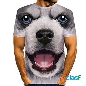 Men's T shirt Graphic 3D Animal 3D Print Round Neck Casual