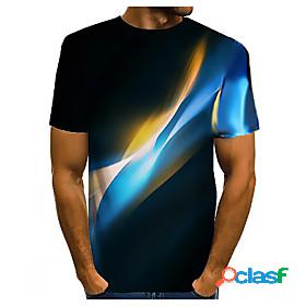 Men's T shirt Graphic 3D Round Neck Daily Short Sleeve Tops