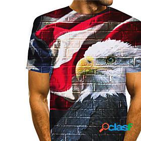 Men's T shirt Graphic Eagle Animal 3D Print Round Neck Daily