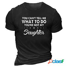 Mens T shirt Graphic Letter 3D Print Crew Neck Casual Daily