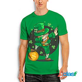 Mens T shirt Graphic Prints Character Saint Patrick Day 3D