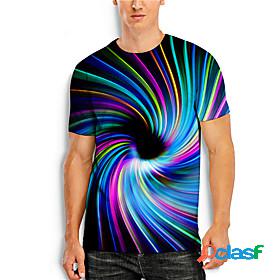 Mens T shirt Rainbow Graphic Prints 3D Print Round Neck