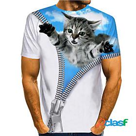 Men's T shirt Shirt Graphic 3D Animal 3D Print Round Neck