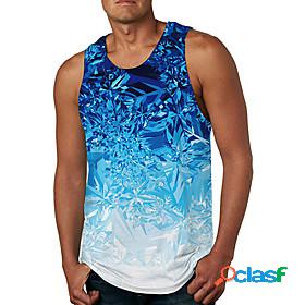 Mens Tank Top Vest Undershirt Shirt Crystal 3D Print Crew