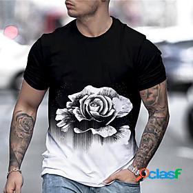 Mens Tee T shirt Shirt Floral Graphic Prints 3D Print Round