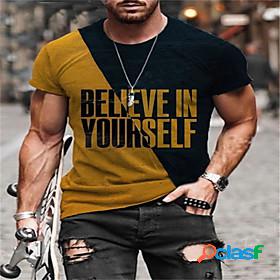 Mens Tee T shirt Shirt Graphic 3D Print Crew Neck Street