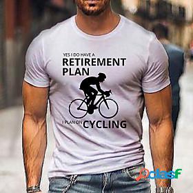 Mens Tee T shirt Shirt Graphic Prints Bicycle Old Man 3D