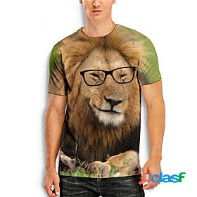 Mens Tee T shirt Shirt Graphic Prints Lion Animal 3D Print