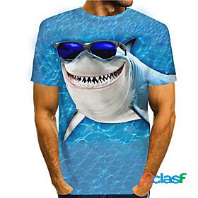 Mens Tee T shirt Shirt Graphic Prints Shark Animal 3D Print