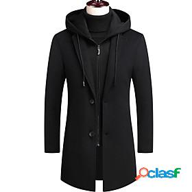 Mens Trench Coat Overcoat Fall Winter Spring Street Business