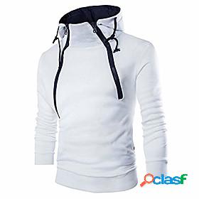 Mens Unisex Solid Color Causal Daily Wear Hoodies