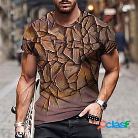 Mens Unisex T shirt Graphic Prints Marble 3D Print Crew Neck