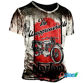 Mens Unisex T shirt Graphic Prints Motorcycle 3D Print Crew