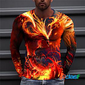 Mens Unisex T shirt Graphic Prints Phoenix 3D Print Crew
