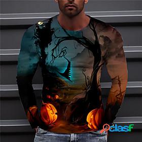 Mens Unisex T shirt Graphic Prints Pumpkin 3D Print Crew