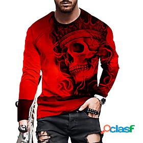 Mens Unisex T shirt Graphic Prints Skull Skeleton 3D Print