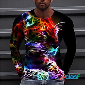 Men's Unisex T shirt Graphic Prints Tiger 3D Print Crew Neck