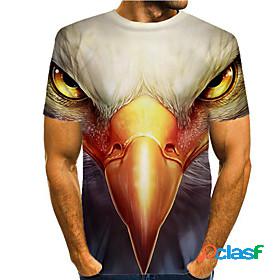 Men's Unisex Tee T shirt Graphic Eagle Parrot 3D Print Round