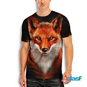 Mens Unisex Tee T shirt Shirt Graphic Prints 3D Cartoon Fox
