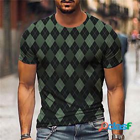 Men's Unisex Tee T shirt Shirt Graphic Prints Argyle 3D