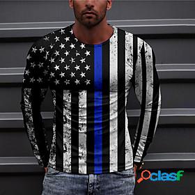Mens Unisex Tee T shirt Shirt Graphic Prints Flag 3D Print
