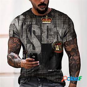 Men's Unisex Tee T shirt Shirt Graphic Prints Letter 3D