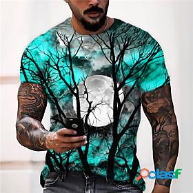 Mens Unisex Tee T shirt Shirt Graphic Prints Moon 3D Print