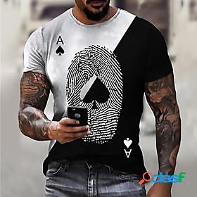 Men's Unisex Tee T shirt Shirt Graphic Prints Poker 3D Print