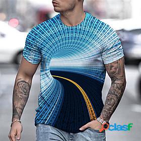 Mens Unisex Tee T shirt Shirt Optical Illusion Graphic
