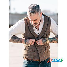 Mens Vest Gilet Fall Winter Party Daily Regular Coat