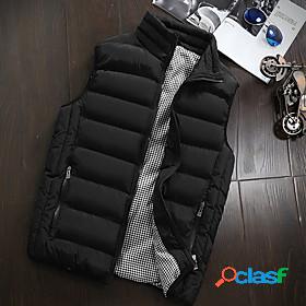 Mens Vest Gilet Fall Winter Street Daily Going out Regular