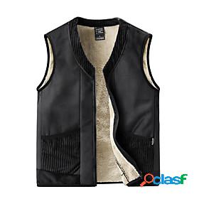 Mens Vest Solid Color non-printing Daily Sleeveless Tops