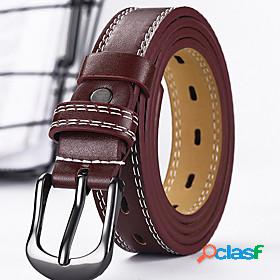 Mens Waist Belt Leather Belt Solid Colored