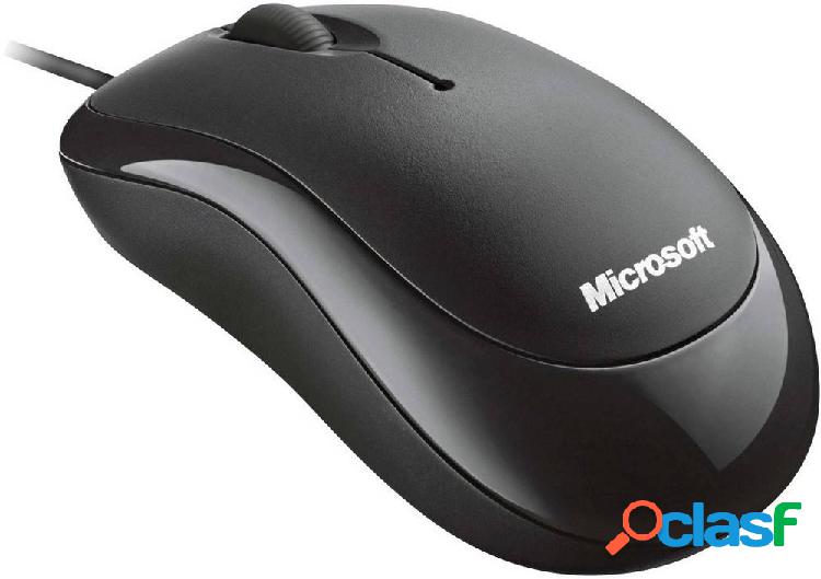 Microsoft Basic Mouse USB Ottico Nero 3 Tasti 800 dpi