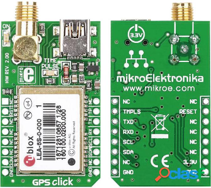 MikroElektronika MIKROE-1032 Modulo ricevitore GPS 1 pz.