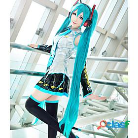 Miku Vocaloid Cosplay Wigs With 2 Ponytails Womens Heat