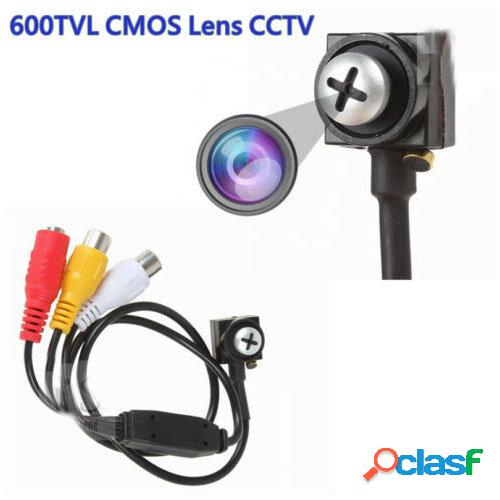 Mini Hidden HD 600TVL CMOS lente CCTV bianco Vite Covert