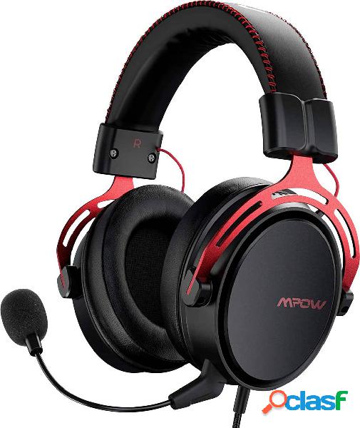 Mipow Gaming Cuffie Over Ear via cavo Stereo Nero, Rosso