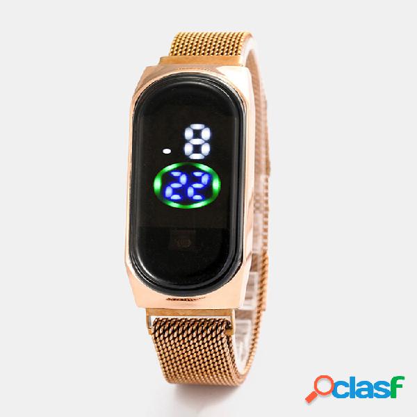 Moda Uomo Semplice Donna LED Digitale Watch Sensore luminoso