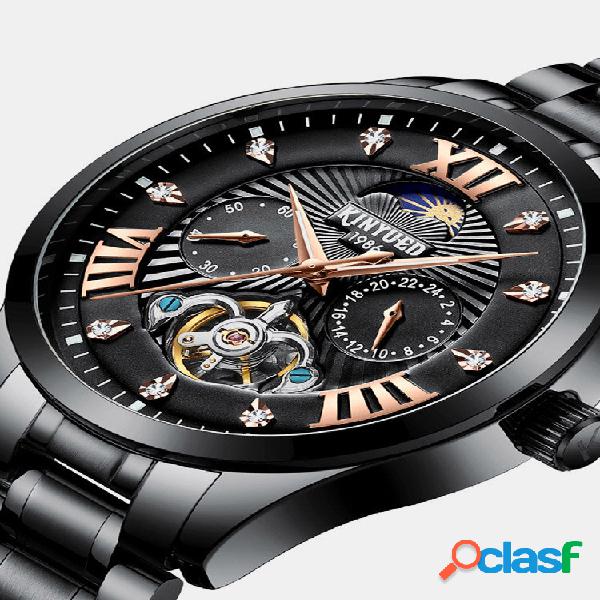 Moda uomo stile lunare Watch 24 ore Display automatico