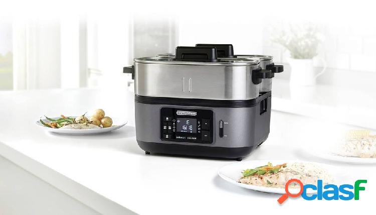 Morphy Richards IntelliSteam Vaporiera acciaio inox, Nero