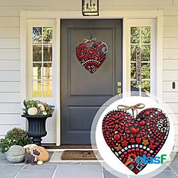 Mosaico Cuore Pendente Appeso Ornamento Retro Resina