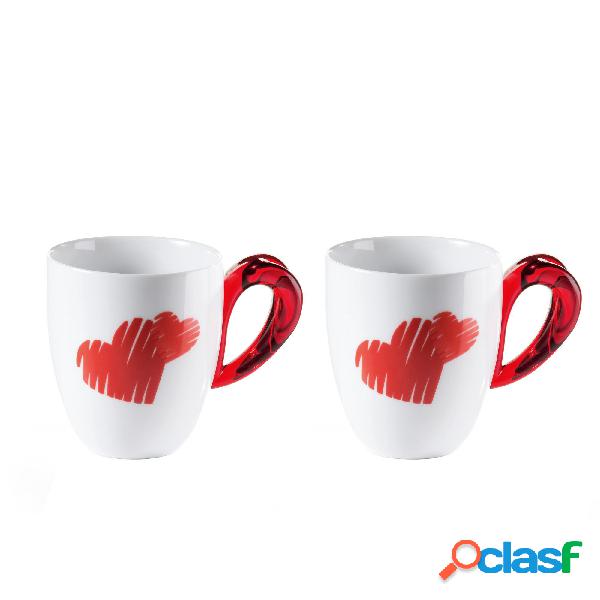 Mug Love con decoro cuori Ø9x12,5xh10 cm - 250 cc