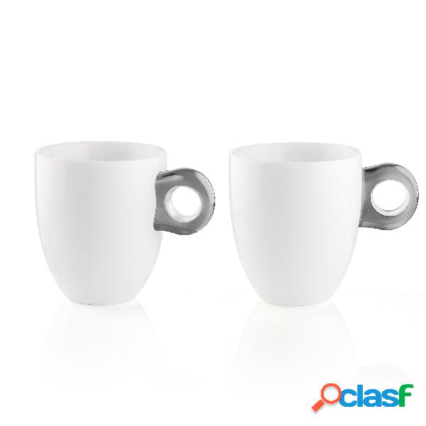 Mug set 2 tazze pezzi in porcellana Ø8,5xh12 cm - 250 cc