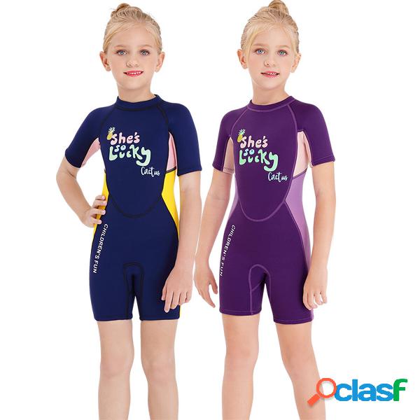 Muta per bambini a manica corta in neoprene da 2,5 mm UPF50