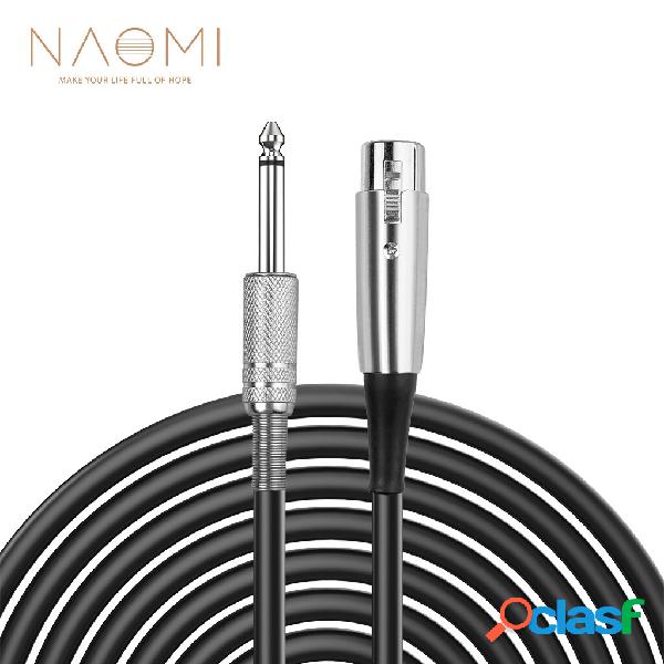 NAOMI 6.35mm 1/4 di pollice maschio TS Jack a XLR 3 pin