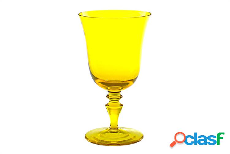 Nasonmoretti Bicchiere acqua 8/77 vetro di Murano giallo